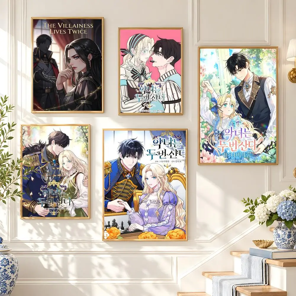 webtoon The Villainess Lives Twice Poster Poster HD Frameless Preppy Style Wall Art Home Decor For Living Room Bedroom Gift