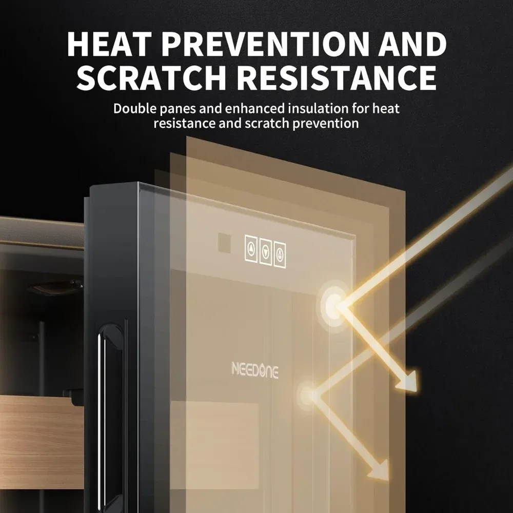 

Хит продаж: Электронный хьюмидор-шкаф NEEDONE 48L на 300 сигар с полками и выдвижным ящиком из испанского кедра