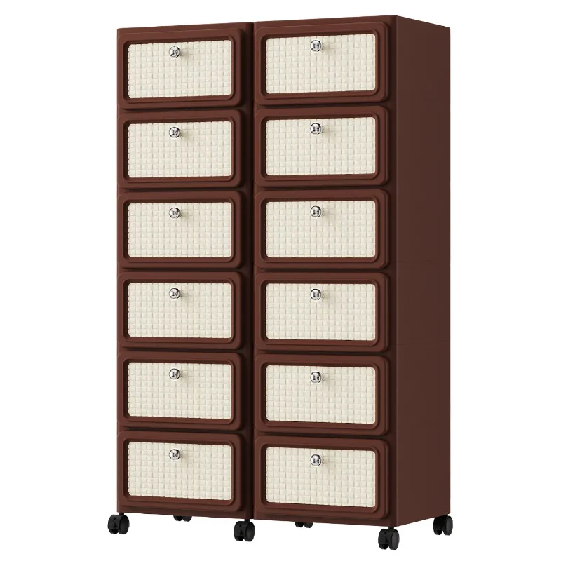 Medieval style storage cabinet, drawer type living room, multi-layer snack locker, plastic finishing storage cabinet