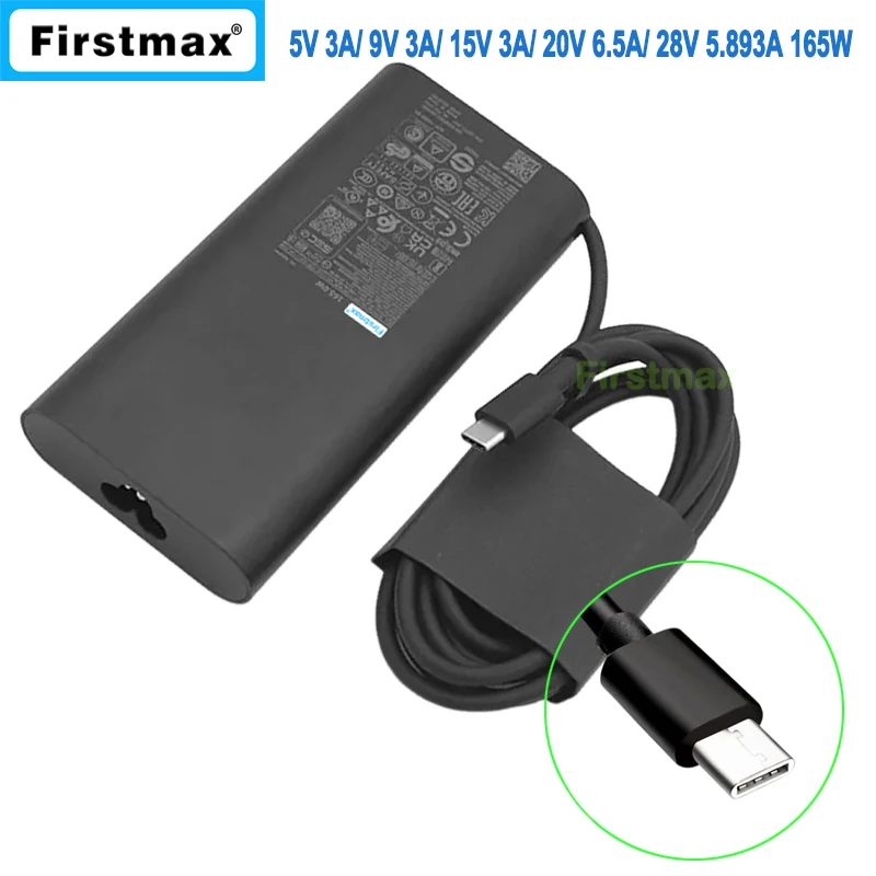 165W AC Power Adapter Supply DA165PM210 USB-C Type-C Charger for Dell Inspiron 14 PLUS 7430 Precision 5680 5690