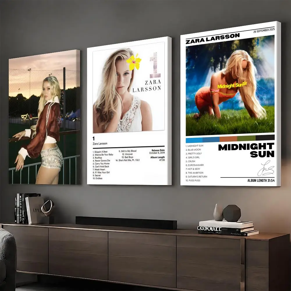 Zara L-Larsson Rapper Music Painting Calligraphy HD Modern Style Inner Frame Canvas Poster Bedroom Room Hallway Wall Art Decor