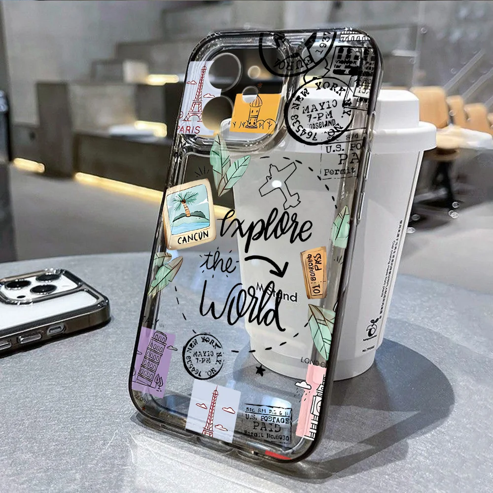 Transparent Phone Case For iPhone 16 Pro 13 17 14 11 12 15 P
