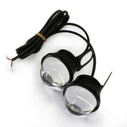 2pcs Strobe Car Light Assembly Car LED Daytime Running Light 12V Fish eye Fog Light Reverse Light LED Eagle Eye Backup Light