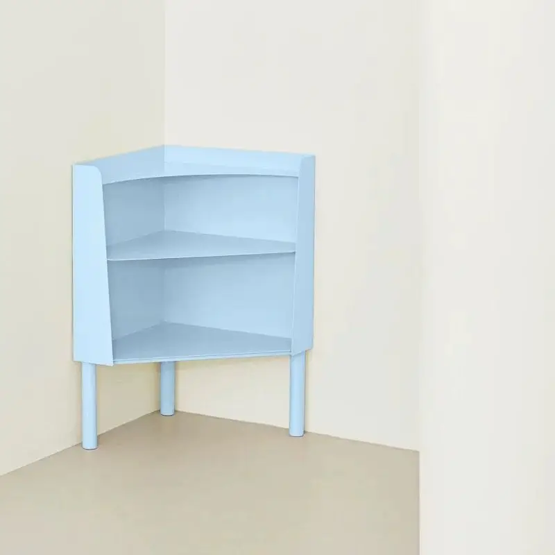 Color corner bookshelf Floor-to-ceiling corner bookcase, living room study storage shelf Creative corner cabinet - view 6