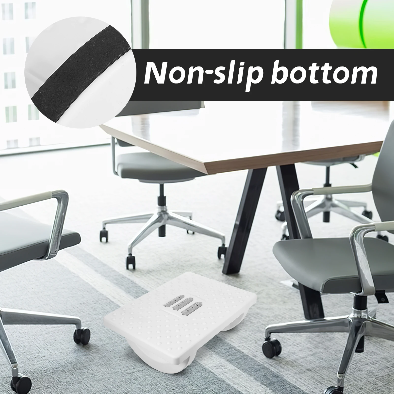 

Foot Rest Under Desk Multi-Functional Rocking Footstool Non-Slip Bottom For Office Home Bathroom Comfortable Leg Rest