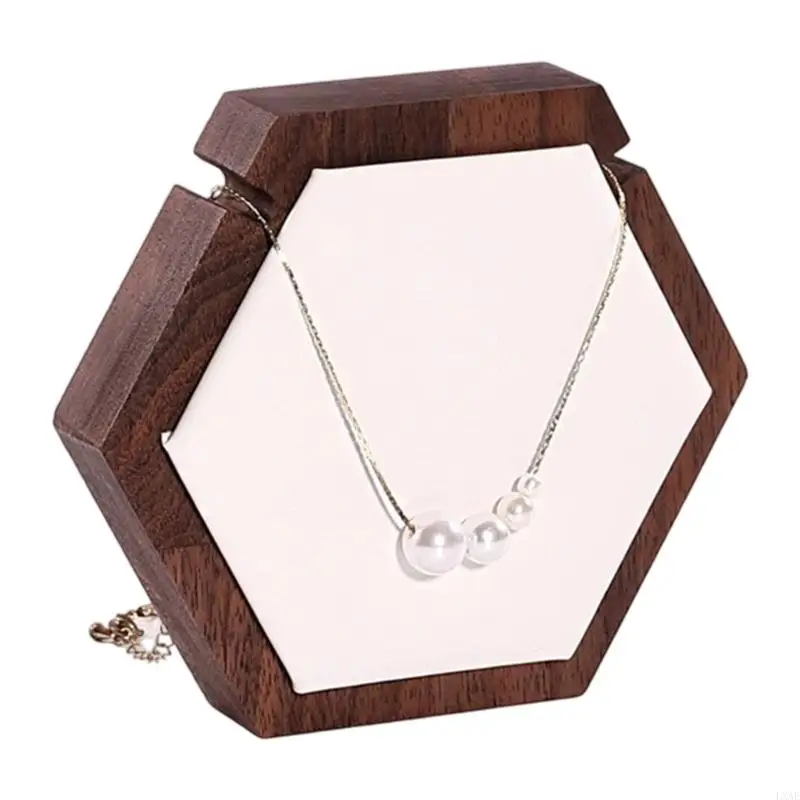 Handcrafted Walnut Pendant Stand Easy Assembly Jewelry Holder Texture