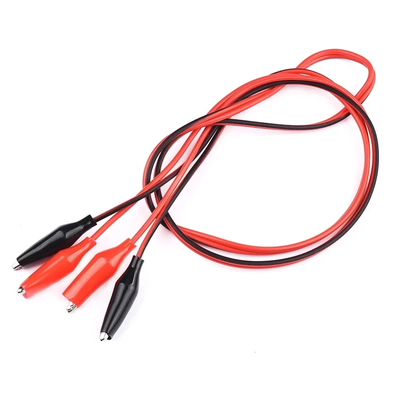 1Pcs 1M Double End Test lead Wire Line 4mm Banana Plug Alligator Clip Crocodile multimeter DIY Test Wires