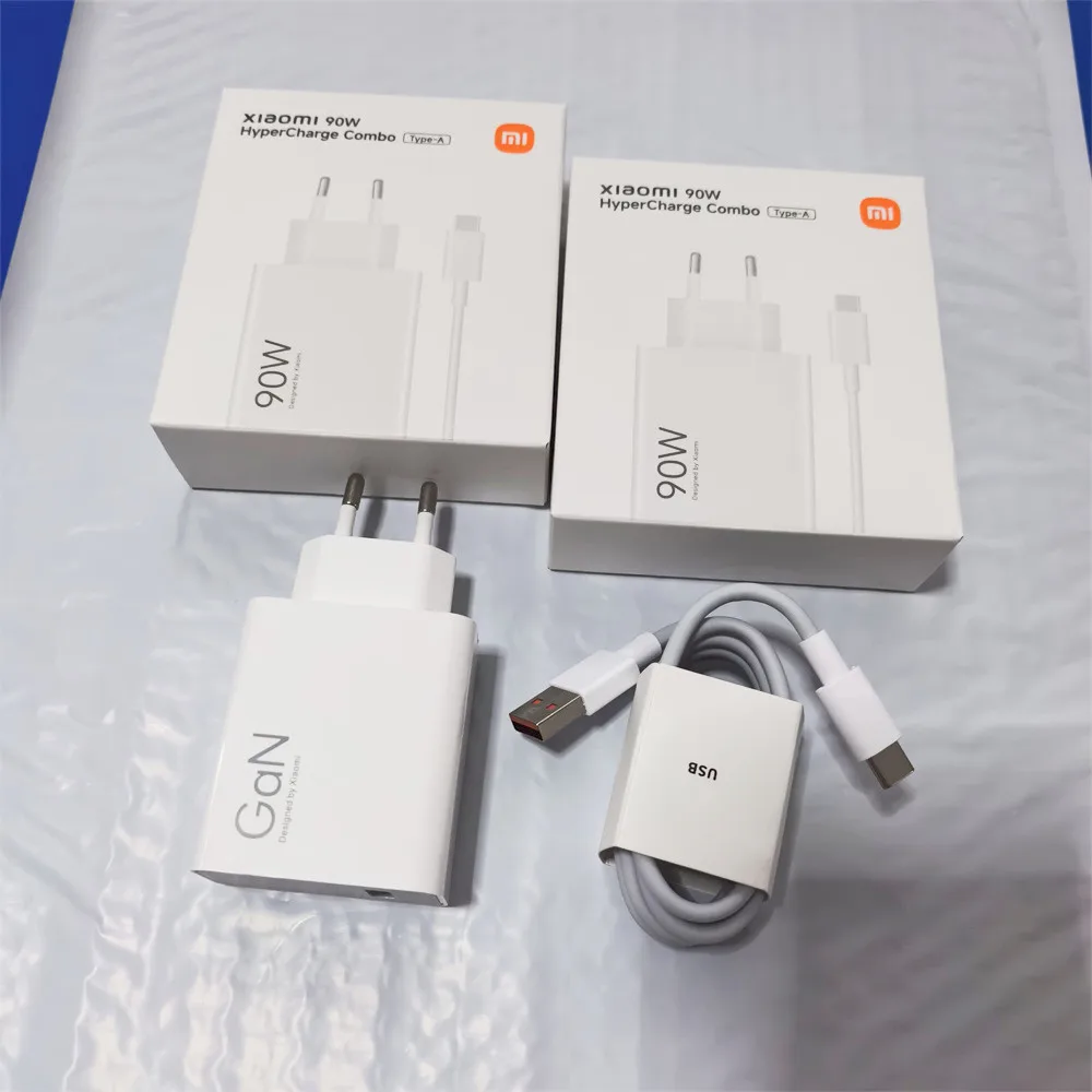 

Зарядное устройство Xiaomi 90W Hypercharge с адаптером EU и кабелем USB Type-C для Xiaomi 15, 14, 13 Ultra, 12, 11, Redmi K70, K60 Pro, POCO X7, X6 Pro
