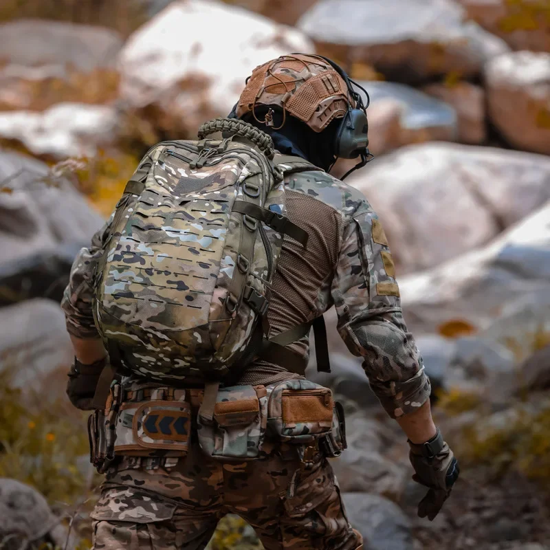 

35L Outdoor Camping Backpack Hunting Bag Mochilas Men's Tactical Molle Climbing Rucksack Waterproof Trekking Fishing Bags