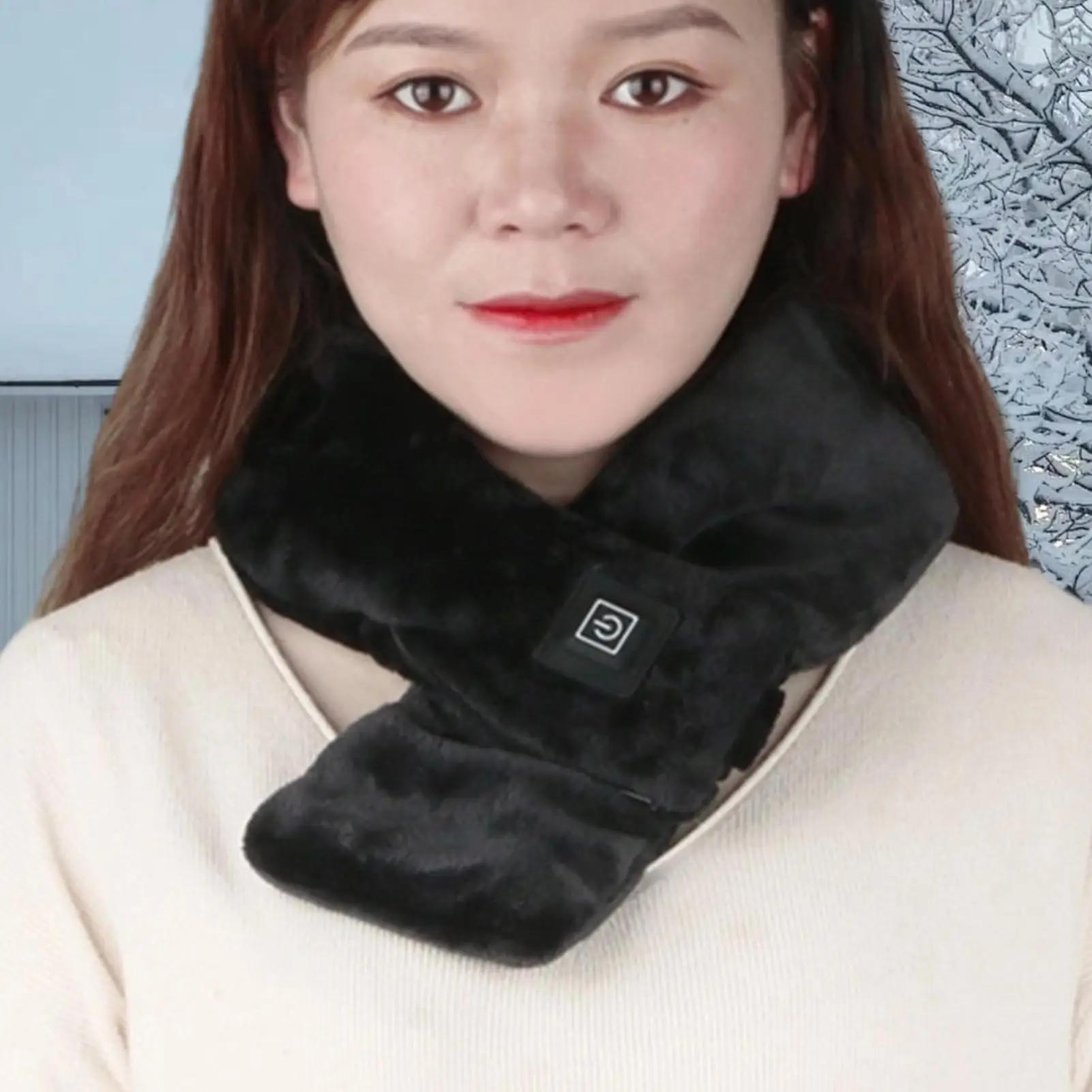 

usb Electric Heated Scarf, 3-Temperature Neck Warmer, Portable Cordless Heating Pad for Cold Weather Travel Commuting