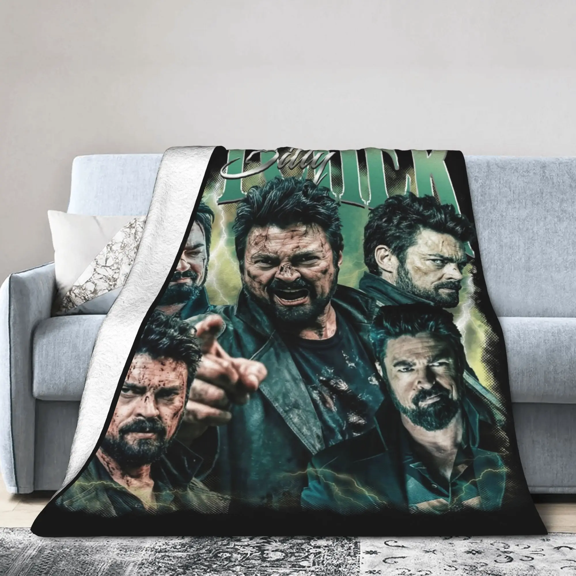 Billy Butcher The Boys Hero Blanket Flannel Decoration  Breathable Super Warm Throw Blanket for Sofa Couch Bedspreads