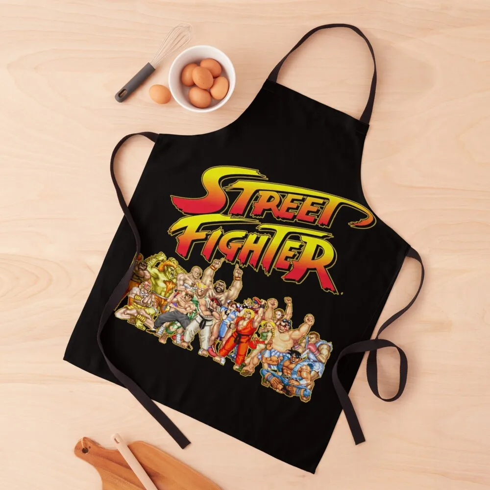 Street Fighter retro game Apron Beauty Kitchens Accessories kitchen clothes For Men Apron