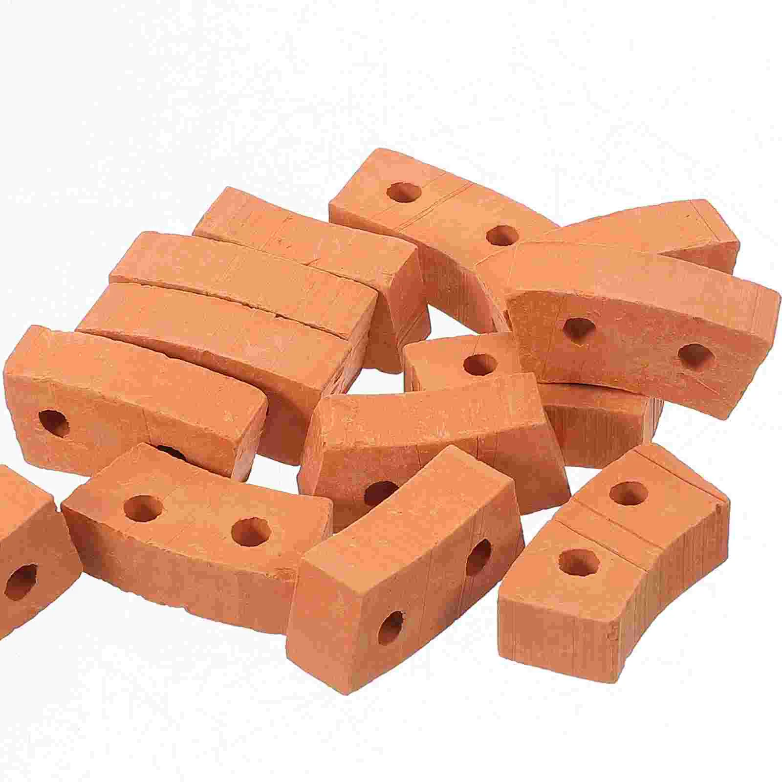 50 Pcs Mini Wall Light Building Model Bricks Kids DIY Blocks Material Miniature Brown for outside Child