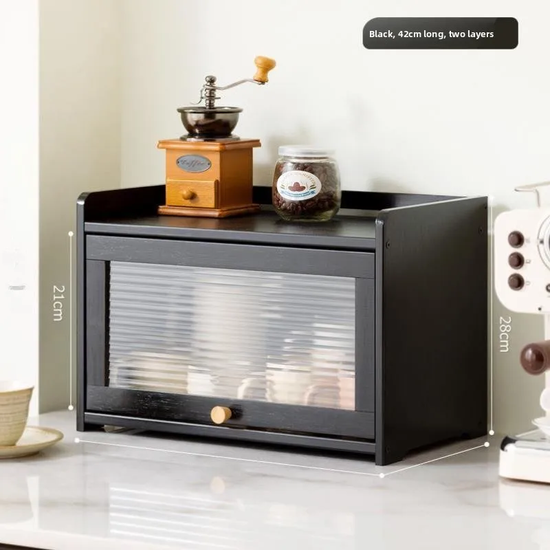 

Multi-Layer Kitchen Storage Rack Dustproof Large Capacity Tea Cup Bowl Dishware Bookshelf Baby Household Organizer