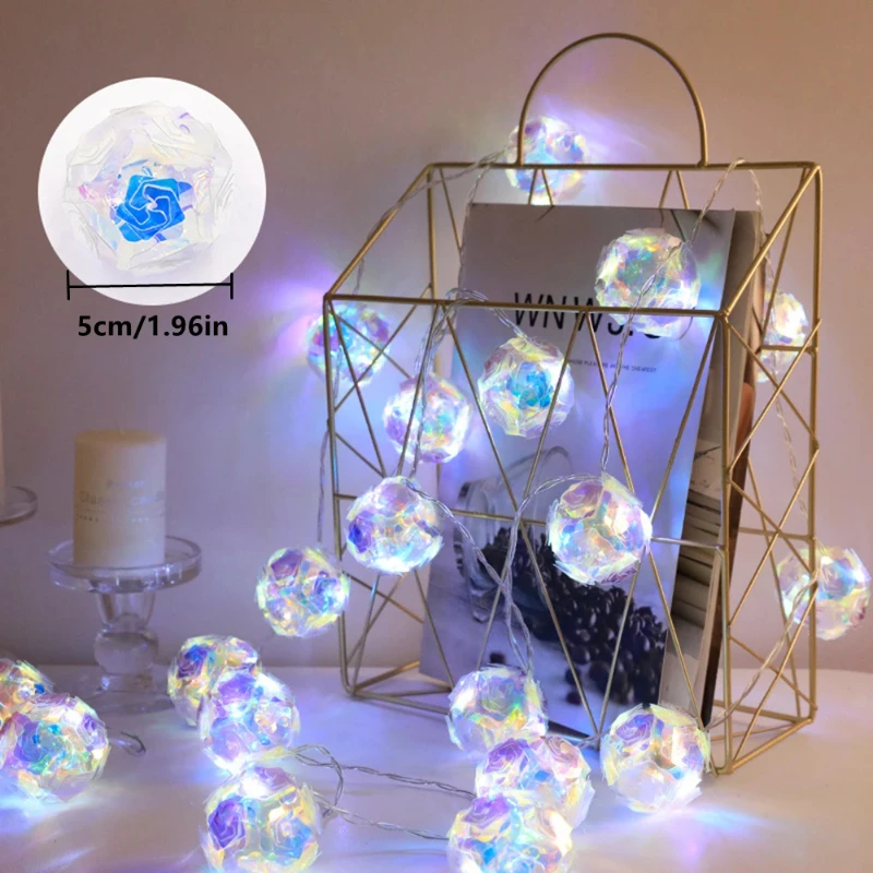 2023 Laser Dream Colorful Christmas Rose LED Light String Restaurant Bar Room cortile decorazione esterna atmosfera luce