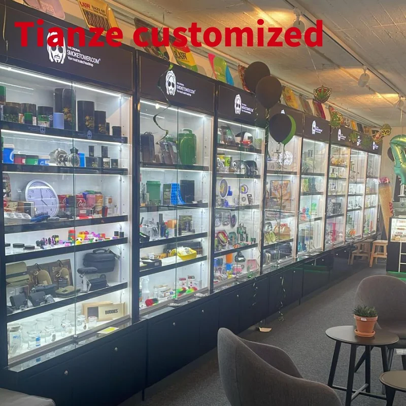 

(customized)Retail Displays Showcase Large Glass Cabinets Shelves Display Cases Display Smoke Shop