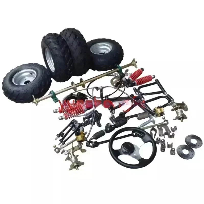 For  Axle Kit Off-road Kart Modified Steering Suspension Rear Axle Rear Axle Front and Rear Disc Brake 7 Inch Wheel