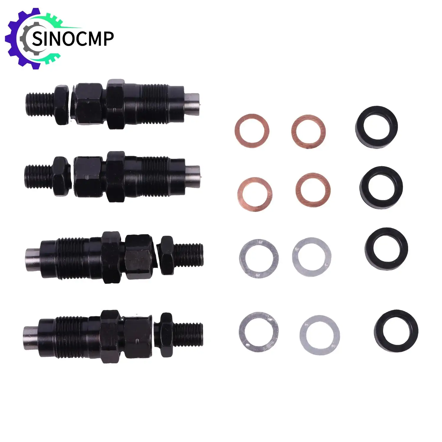 

23600-59105 4Pcs Diesel Fuel Injector Set & Ring for HILUX HIACE 2.8L 3L Motor 2360059105 Car Engine Fuel Supply System Parts