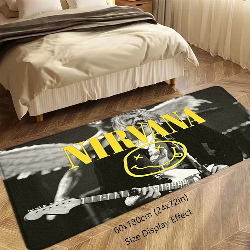 Doormat Flannel Floor Mat Indoor Foot Rug Fluffy Nirvanaa Bedside Mats Kitchen Corridor Absorbent Carpet Ideal for Balcony Decor
