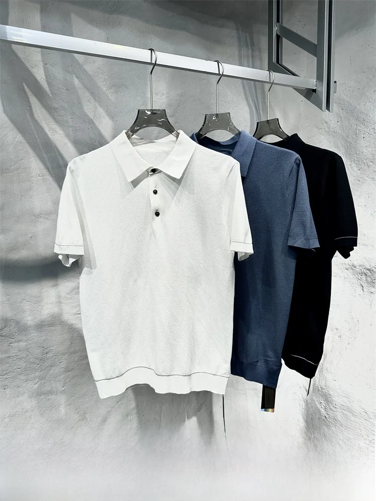 CoolMax القطن يشعر Tead الراقية الصيف irt ort Sve فليب طوق تنفس Refreing الشباب Faion ارتداء اليومي #1