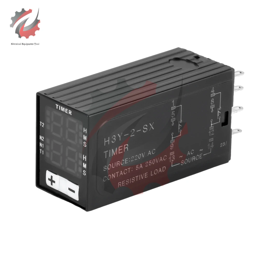 H3Y-2-SZ LED Digital Time Relay Power-on Delay Controller DC 12V 24V AC 220V Timer Timing Time Relays Universal Base Socket