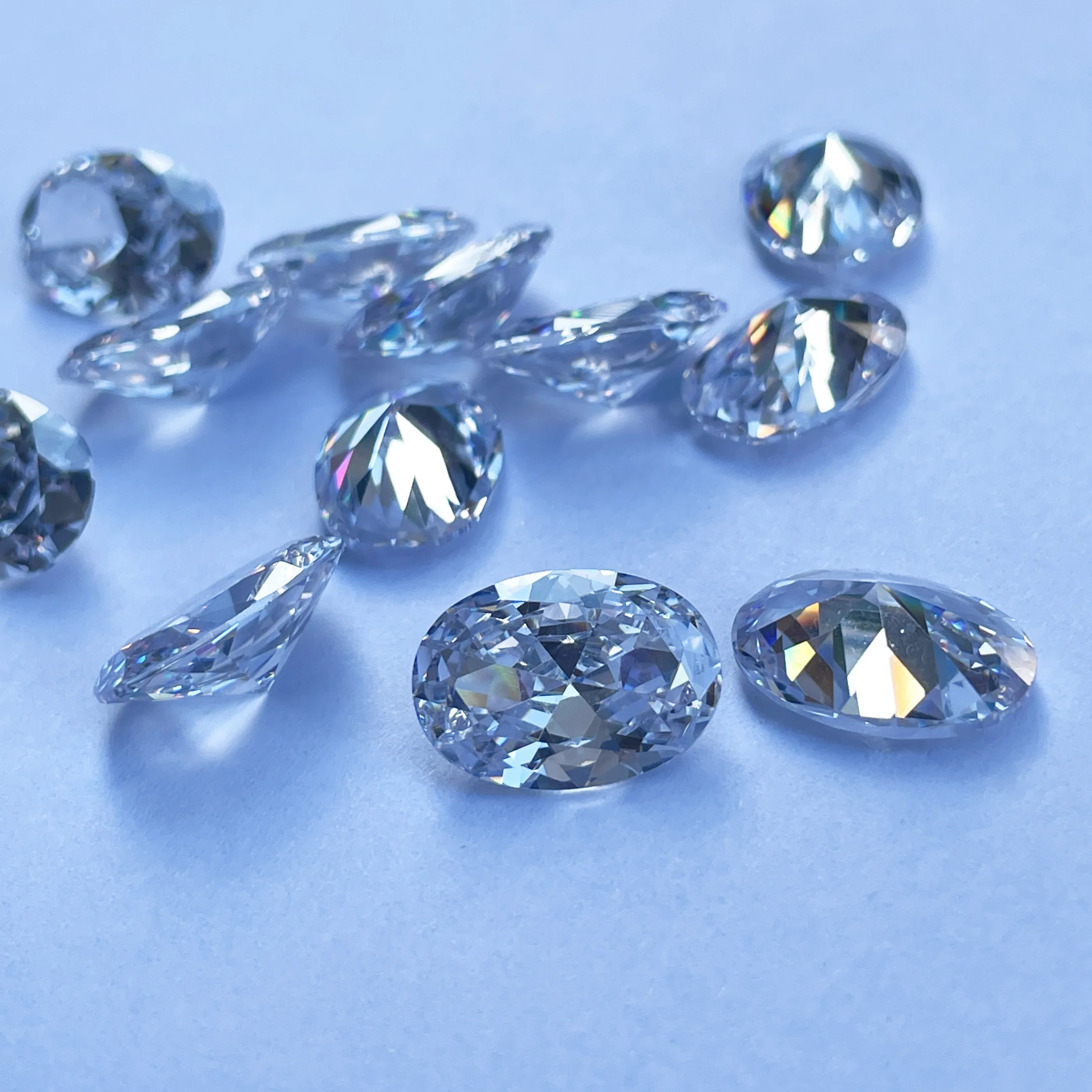 

AAAAA Grade Multicolor 2x3~13x18mm Loose Oval Shape CZ Stone Synthenic Gems Zirconia Stone For Jewelry Making