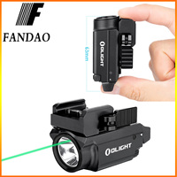 Mini 800 Lumens Rechargeable Tactical light with Green Beam & White LED Combo Magnetic USB Compact Flashlight for G19 G45  P320