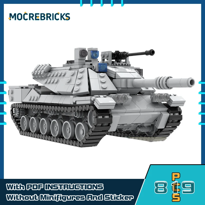 

Main Battle Tanks MBT -70 Tracked Armored Vehicle Building Block DIY Technical Model Bricks Puzzle Toys For Children Gift