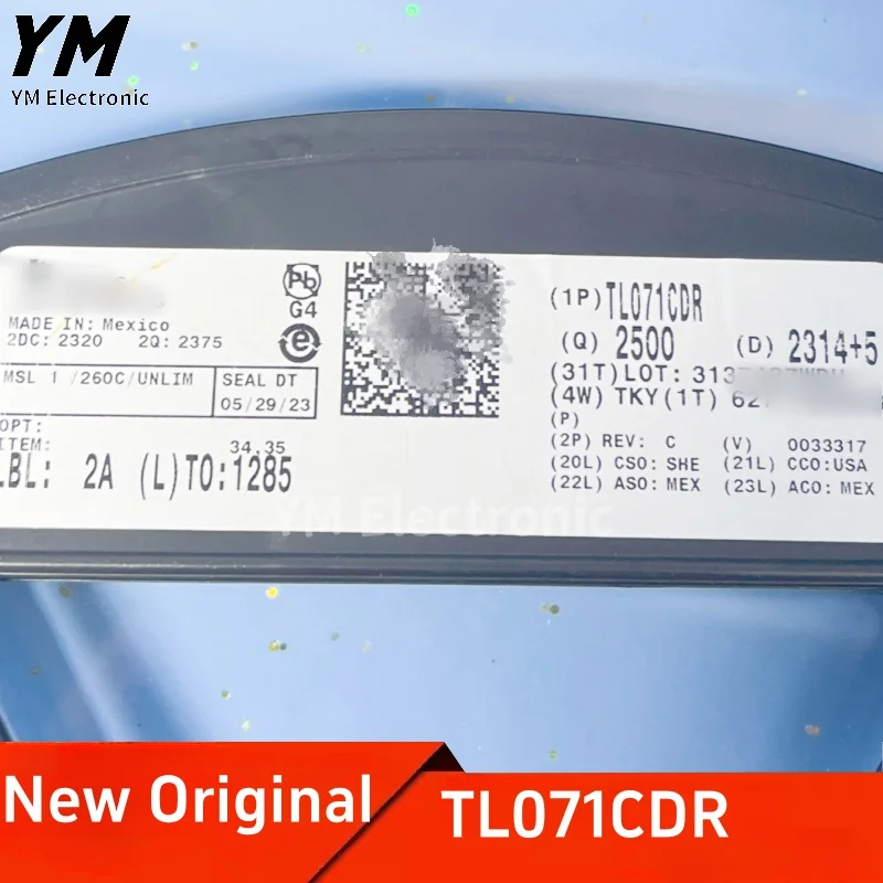 New Original TL071CDR TL071C SOP-8 High Voltage Swing Rate JFET Input Single Channel Operational Amplifier