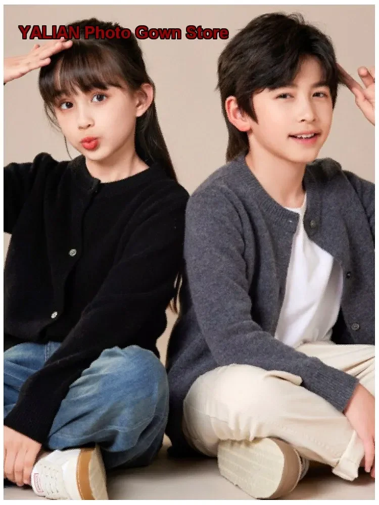 Girls Winter Jacket 2026 Wool College Style Knit Top Warm for Older Kids