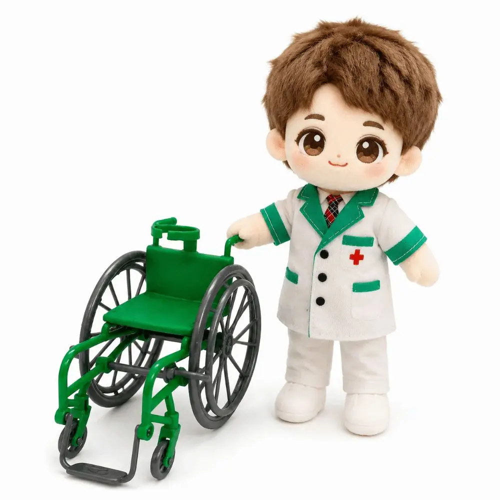 1/6 Scale Miniature Wheelchair Toy Safe Plastic Material Realistic Design Simulation Wheelchair Model Rehabilitation Style