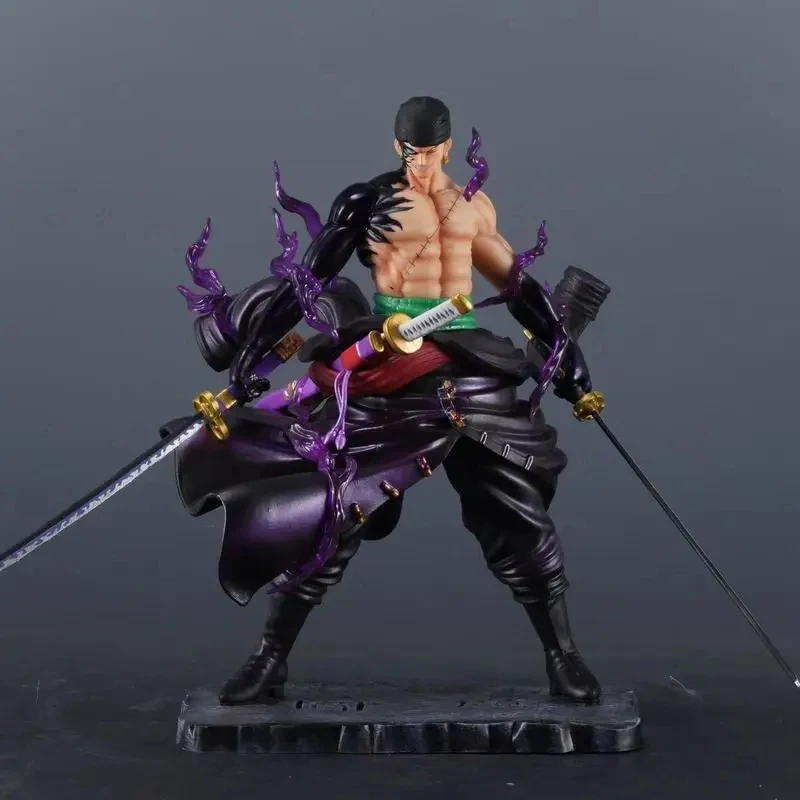 

One Piece Anime Figure 24cm Roronoa Zoro Figurine Double-Pole Pvc Action Figure Model Collection Decoration Toys Gift