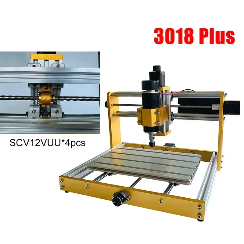 CNC Z-Axis Slide Module Screw Slide Table Linear Rail Guide for 3018 Pro Router Compatible with 500W/300W Spindle