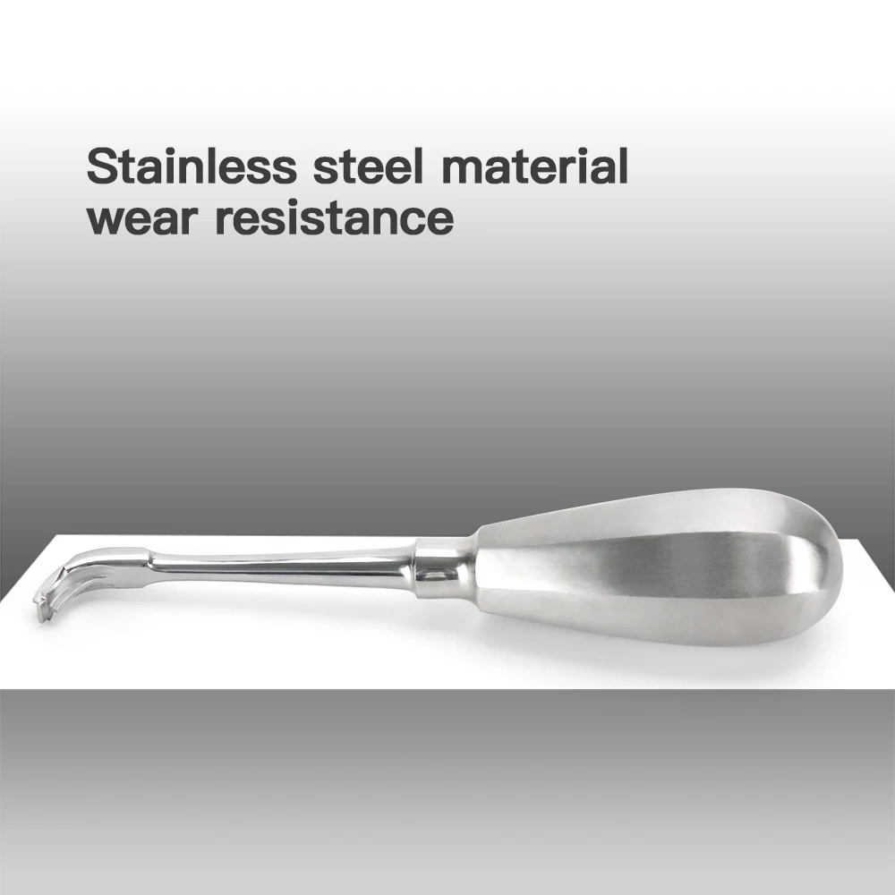 AZDENT تاج الأسنان مفرشة الحفر استعادة Forcep مقبض معدني عدم الانزلاق الأسنان الجذر مصعد الصليب كسر تاج مزيل