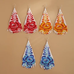 Bohemian Style, Retro Tassel Flower Earrings, Christmas Gift To My Girlfriend