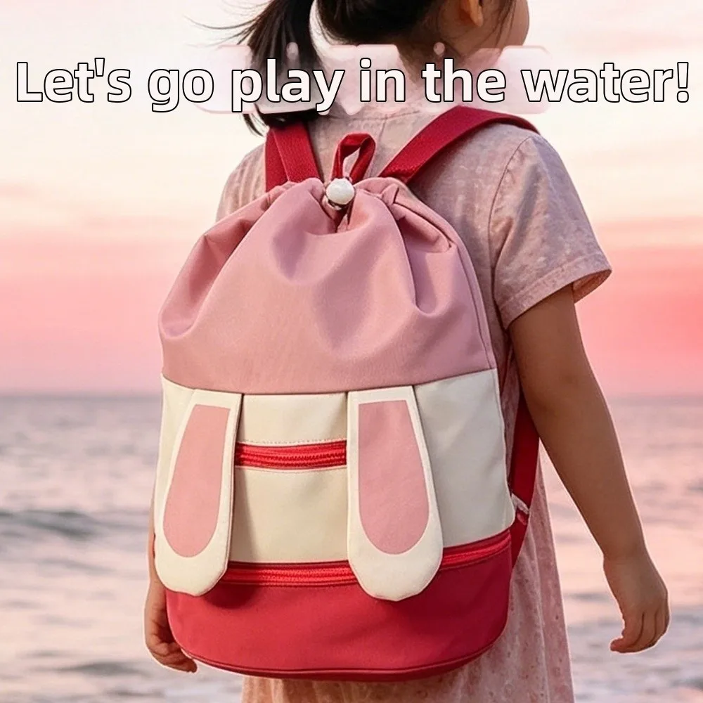 

Waterproof Children Swimming Backpack Lightweight Wear-Resistant Beach Backpack With Shoe Compartment Large Capacity