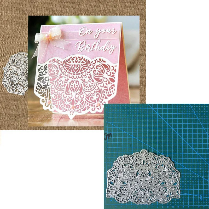 Lace greeting card metal cutting dies Scrapbooking decoration paper craft knife mould blade punch template Embossing stencils