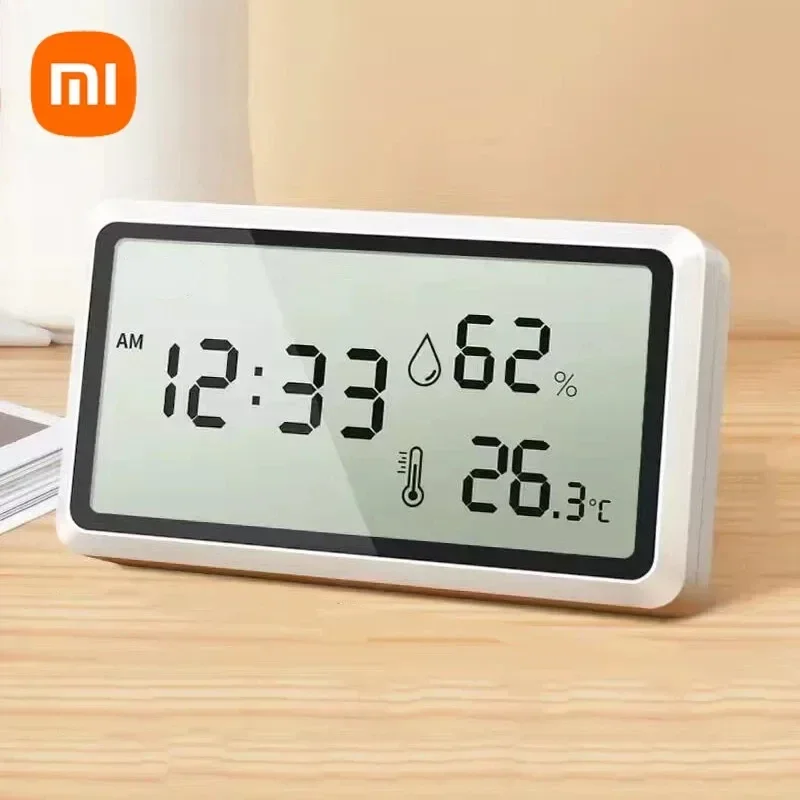 Xiaomi-termômetro Eletrônico e Higrômetro Estação Meteorológica para Casa Interior Alta Precisão com Relógio de Mesa Controlador de Temperatura
