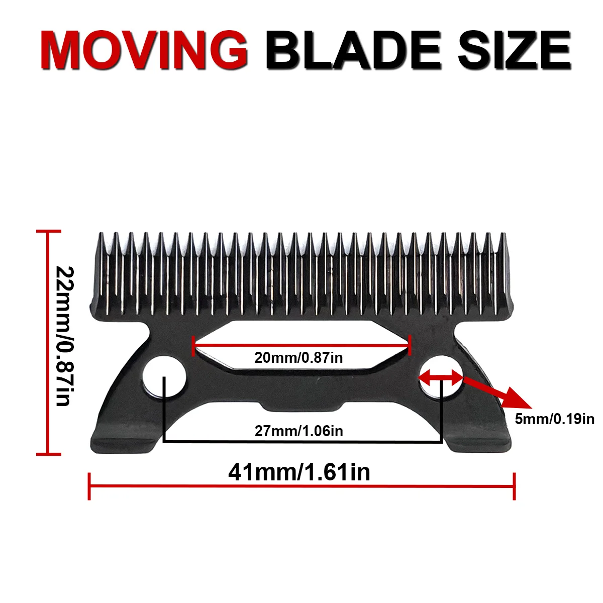 BRDCLIP Blade Hair Clipper DLC FADE Blade Replacement M390 Steel Moving Blade for 8148 Madeshow M10 2020C VGR 001 003 Wmark X1