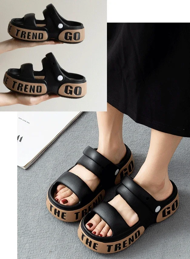 Sandals For Women,Casual Open Toe Cloud Slide Sandals Soft Thick Sole Non-Slip Indoor Outdoor Summer Sandal