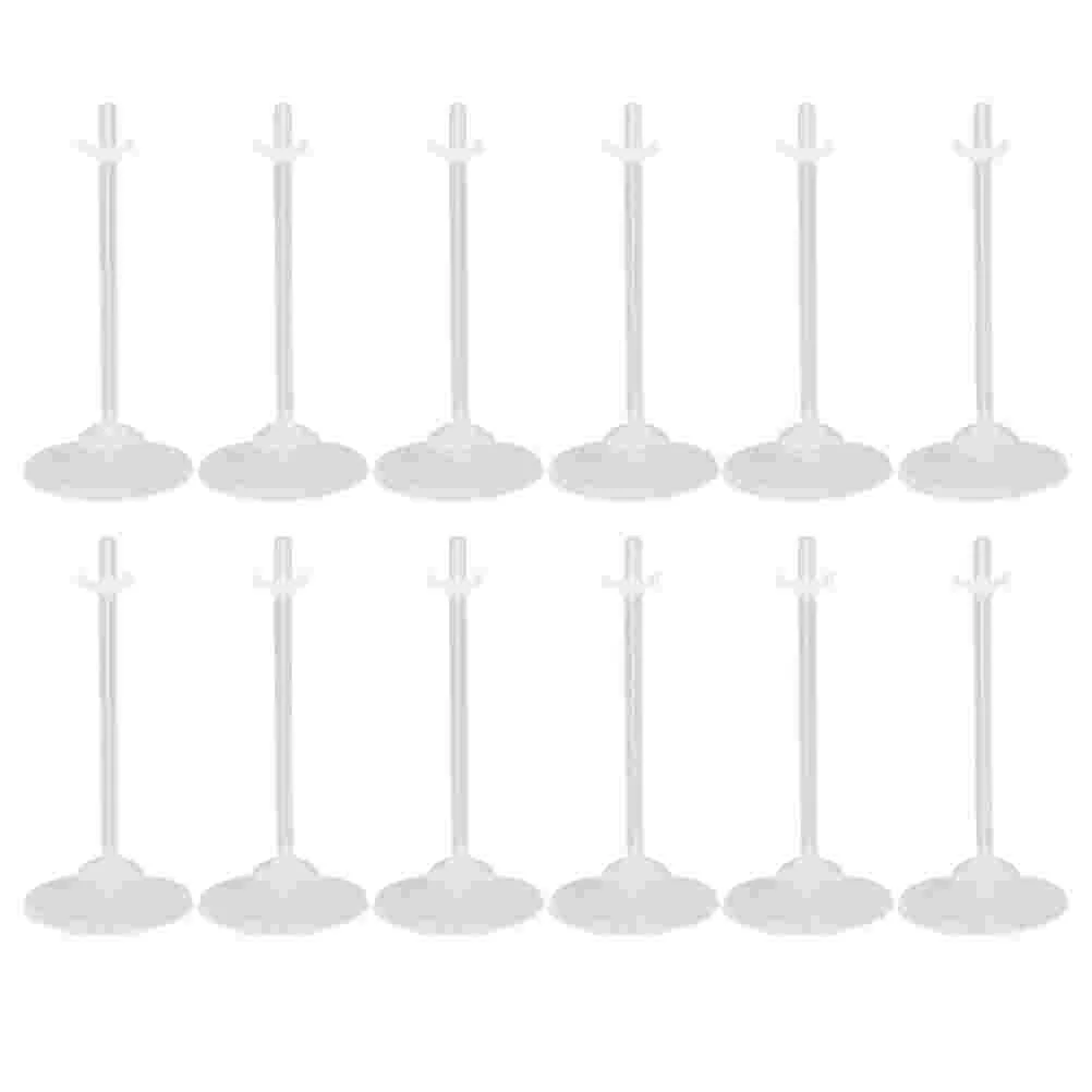 24 Pcs Transparent Stand Dolls For House Display Holder Dress Bracket Plastic Support Child Figures Waist Bracket