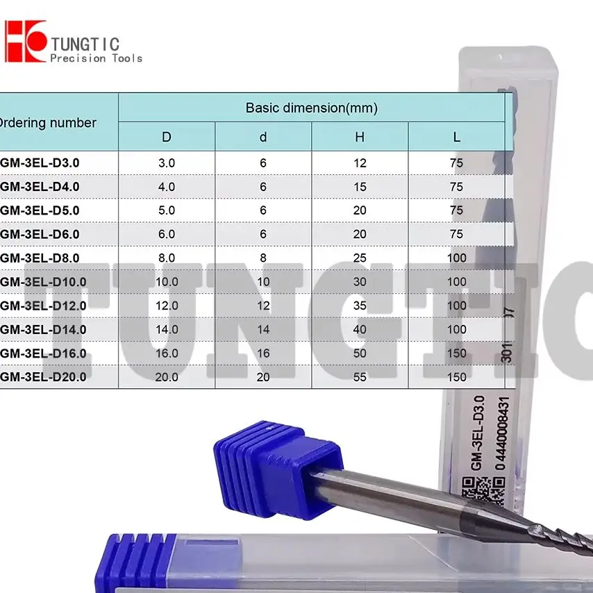 

Фрезы для торцевых приборов ZCC End Mills ZCC GM-3EL-D3.0/GM-3EL-D4.0/GM-3EL-D5.0/GM-3EL-D6.0/GM-3EL-D8.0/GM-3EL-D10.0/GM-3EL-D12.0/GM-3EL-D14.0/GM-3EL-D16.0