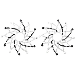 1 Pair Sexy Nipple Transparent Self Adhesive Breathable Comfortable Stickers Rhinestone Breast Petals Lingerie Pasties Bras
