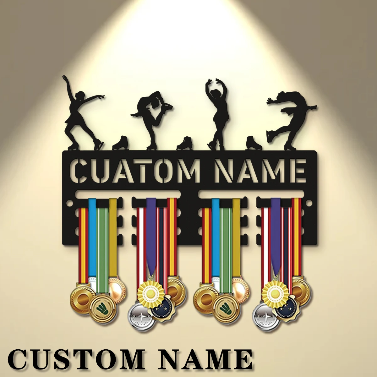 1pc Custom Wooden Dance Medal Hanger, Personalized Medal Display Rack for Athletes,Ideal Gift for Family Friends