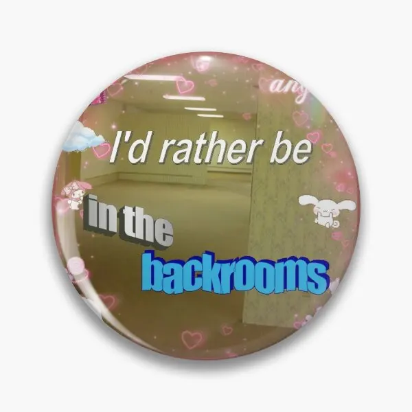 I D Rather Be In The Backrooms Alternate  Soft Button Pin Cute Funny Collar Lapel Pin Lover Hat Creative Jewelry Women Clothes