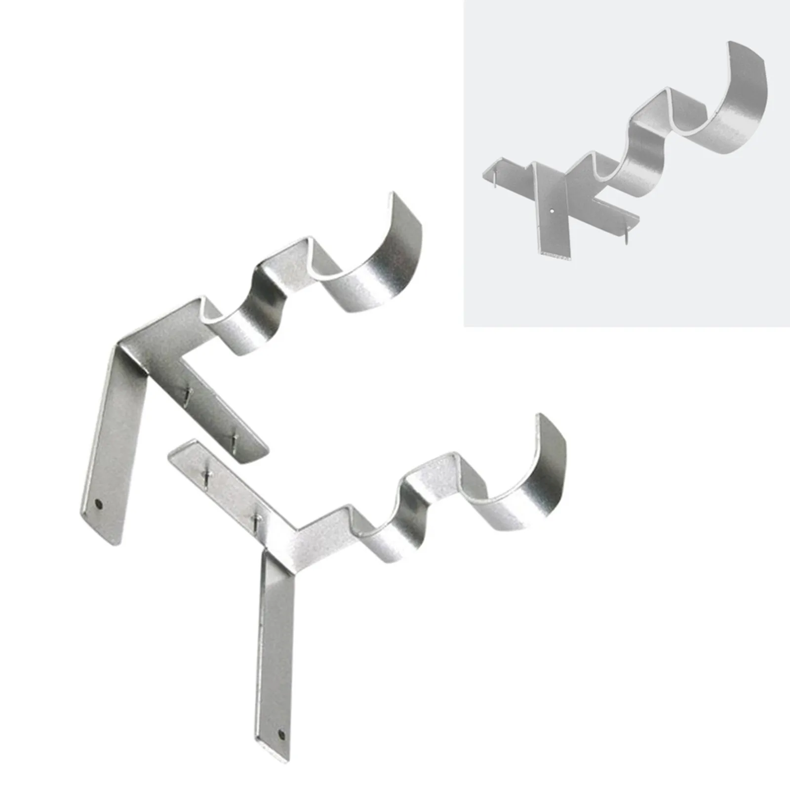 Dual Center Support Curtain Rod Bracket Double Center Rod Bracket Bracket Plate Rod Frame Iron Curtain Support