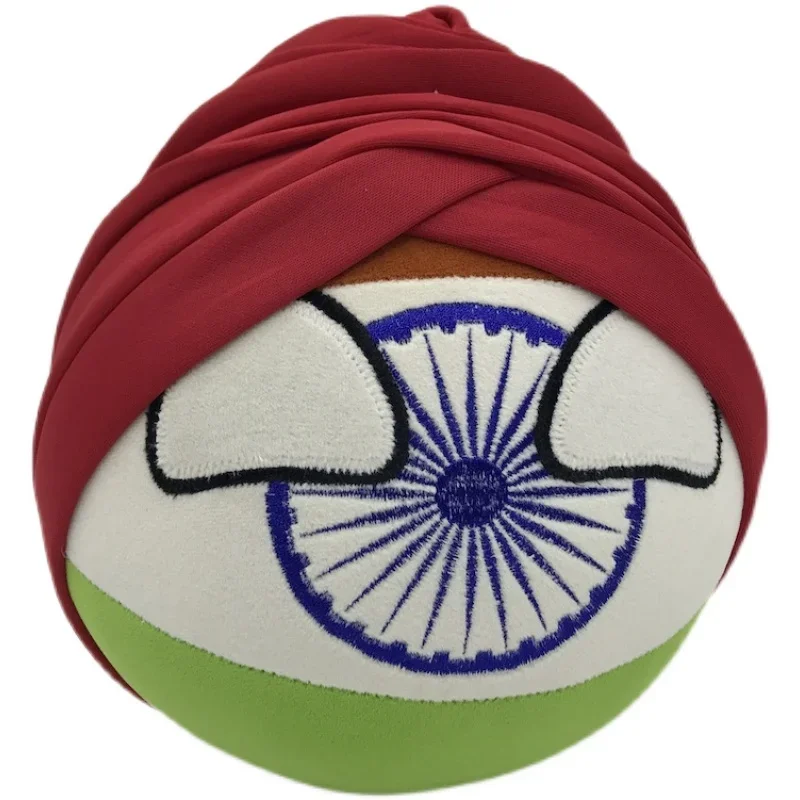 إنديابول إندبول بولندبول دمية قطيفة جمهورية الهند كونتري بول IND كونتري بول وسادة محشوة لعبة تنكرية للهدايا