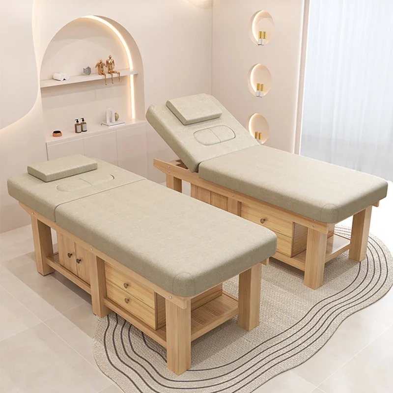 

Nordic Designer Massage Tables Solid Wood Foot Bath Multifunctional Massage Tables Beauty Salon Furniture Cama De Masaje HBMT