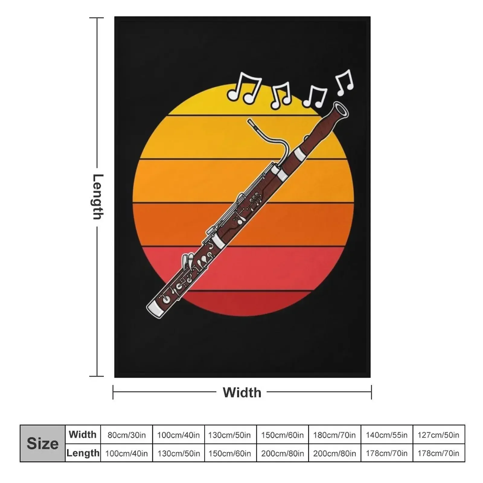 Bassoon Summer Festival Bassoonist Woodwind Musician Throw Blanket Softest cosplay anime Bed Blankets