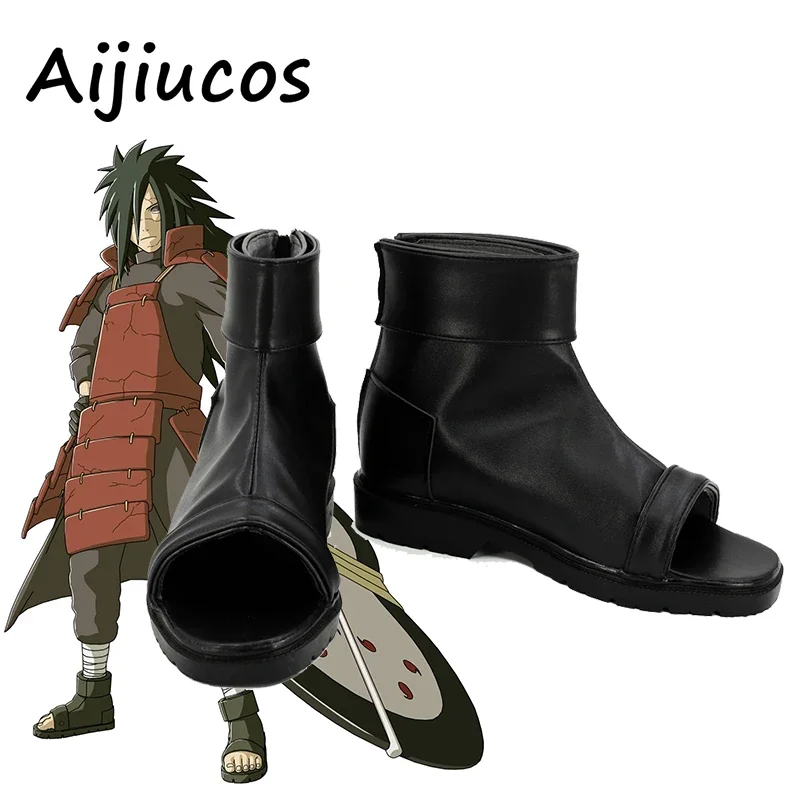 Anime NARUTO Ninkai Taisen Uchiha Madara Cosplay Schuhe Halloween Party Kunstleder Ninja Stiefel Nach Maß für Unisex
